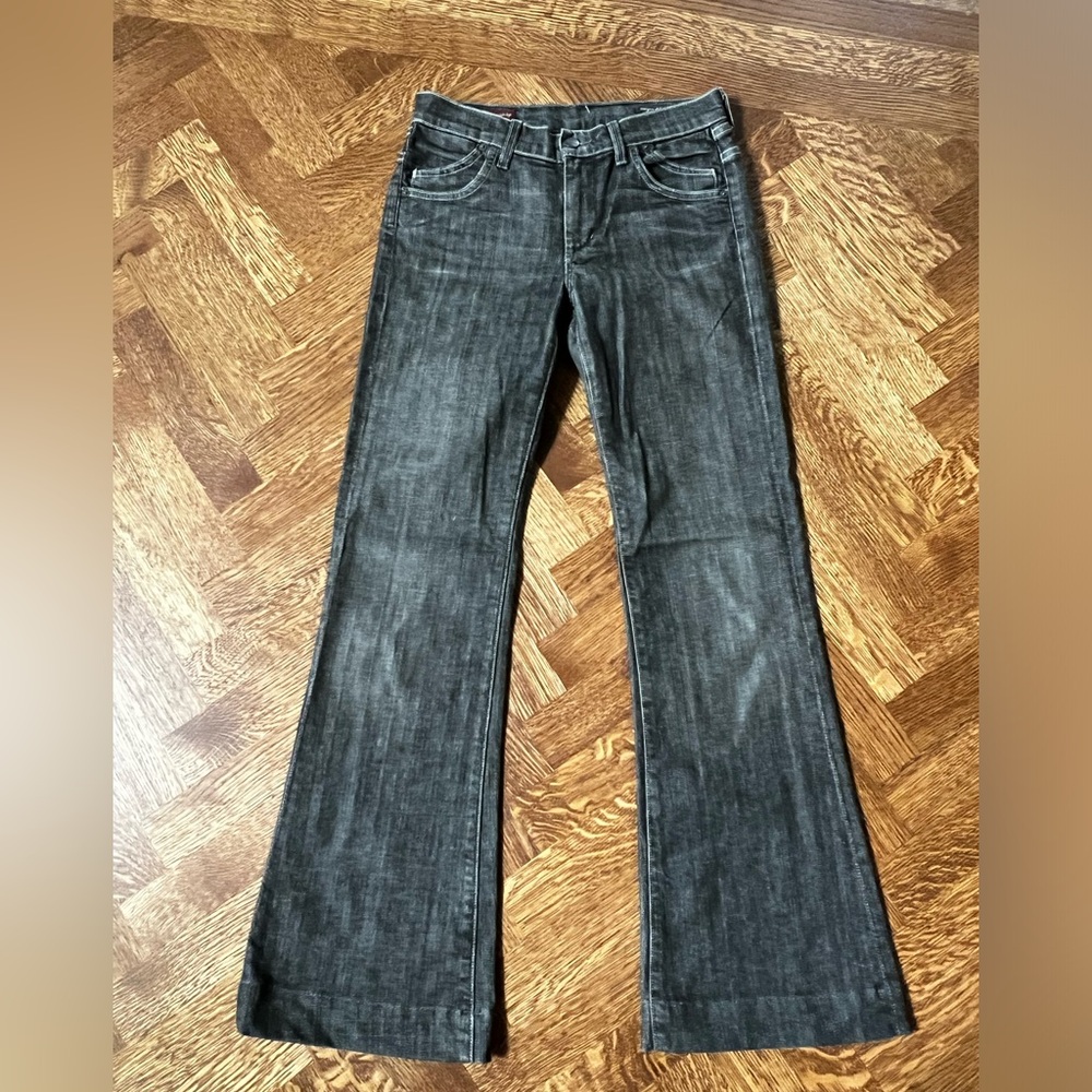 CITIZENS OF HUMANITY‎ Hutton Stretch Denim Jeans High Rise Wide Leg Grunge 27